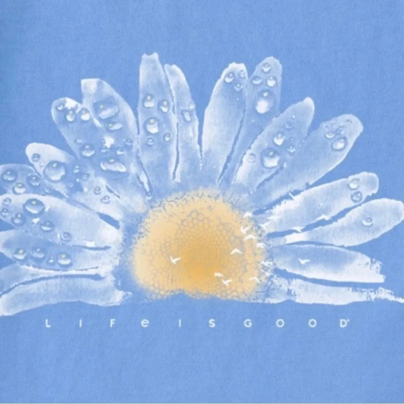 LIFE IS GOOD WOMEN’S Size Medium CRUSHER TEE Cornflower Blue NWT - Picture 2 of 13